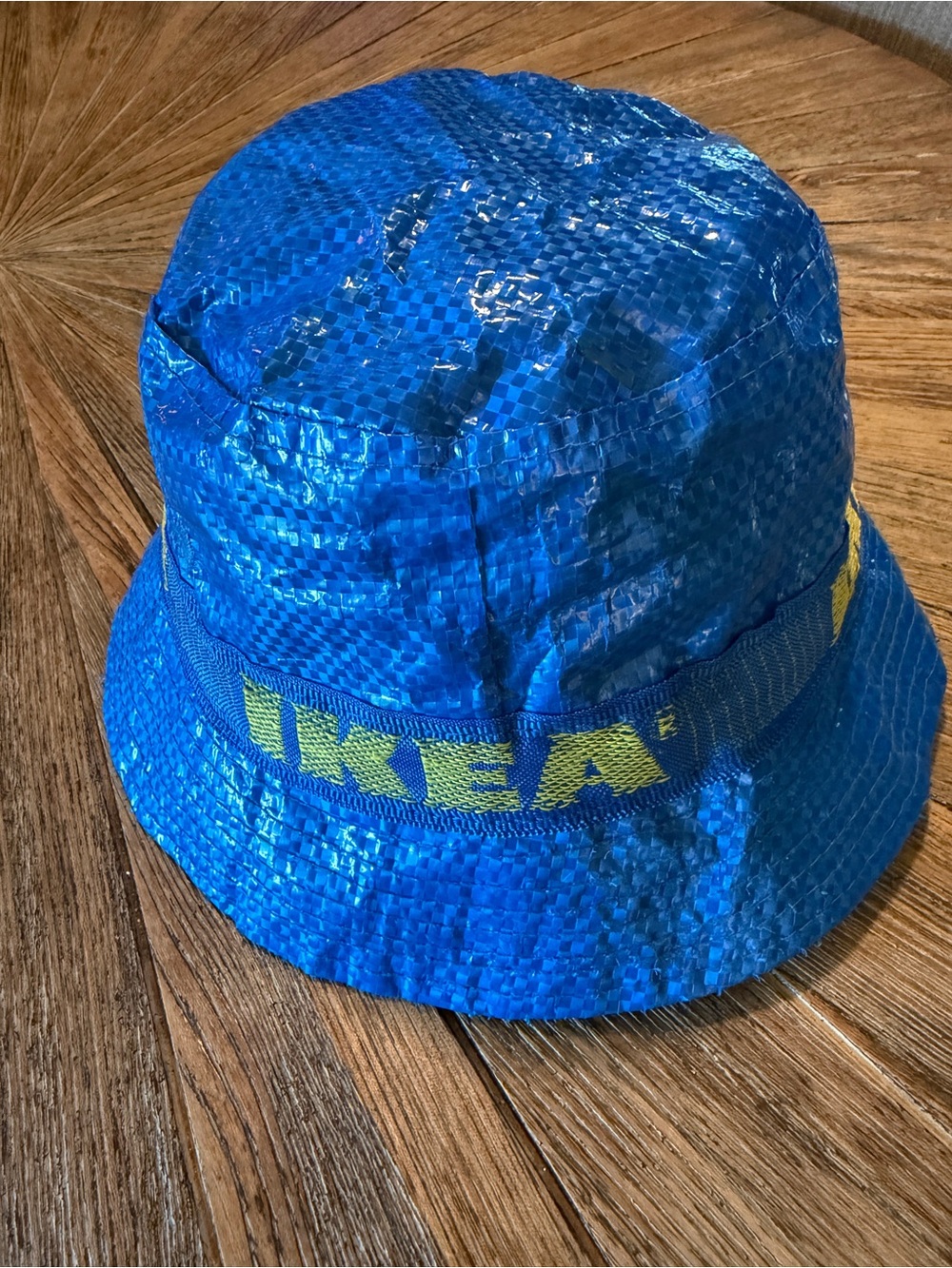 IKEA Bag Bucket Hat Blue Yellow Lined Repurposed IKEA Tote